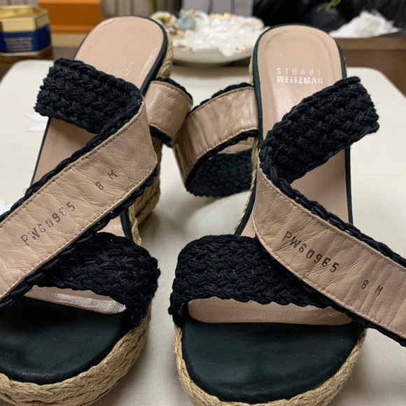 Stuart Weitzman Alexlo Espadrille Platform Wedge Sandals Size 8 M - Picture 10 of 16